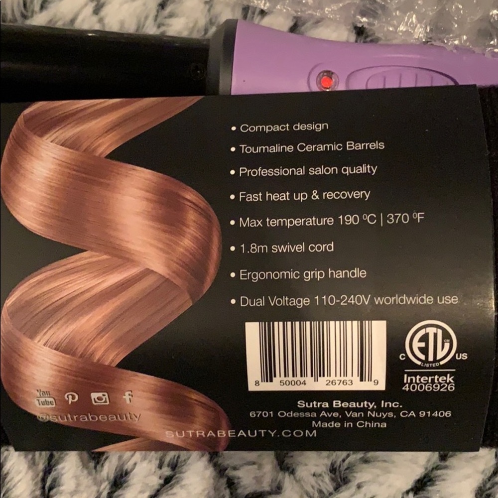 Ceramic tourmaline Curling wand 19MM BNWT